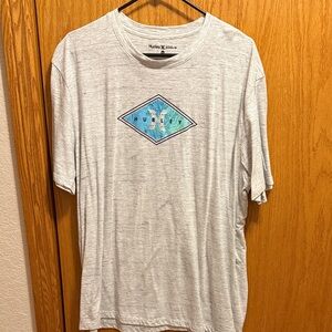 Hurley Light Gray Tee with Blue Graphic
